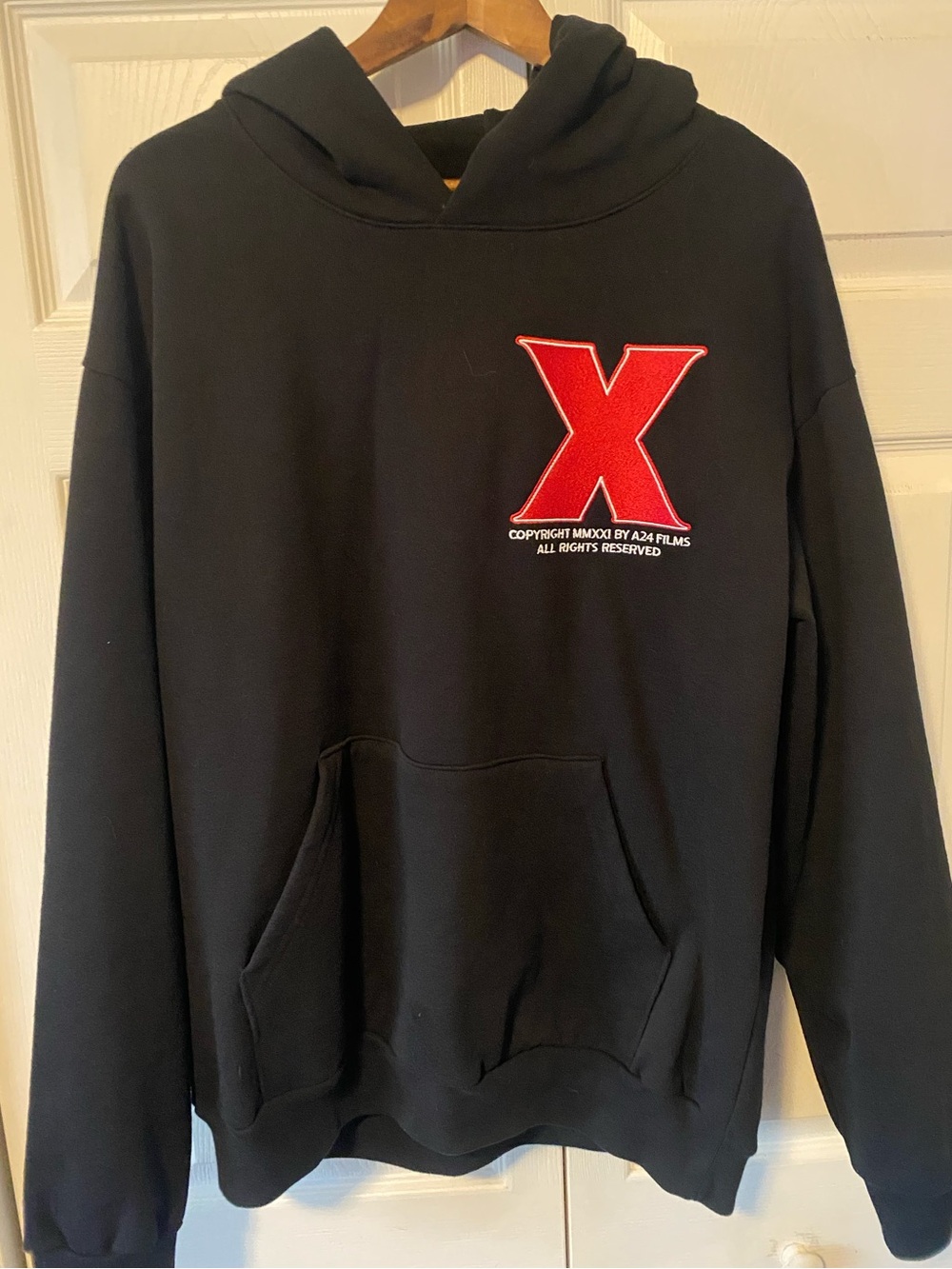 ONLINE CERAMICS X A24 Collab “X” Hoodie, Size L, Amazing Condition